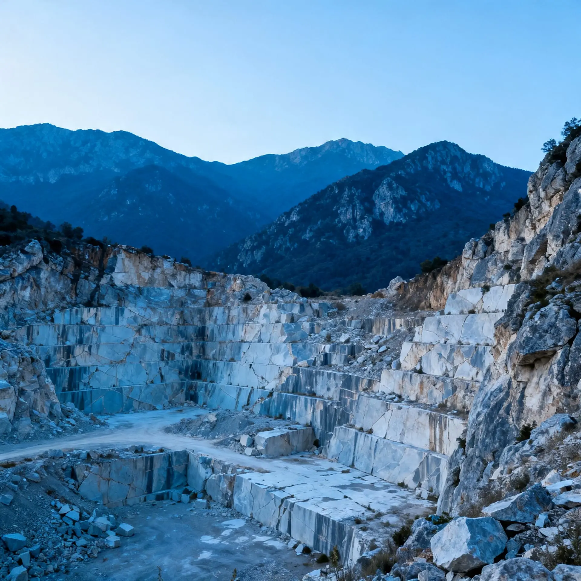 Two businesses shaking hands over a natural stone shipment
