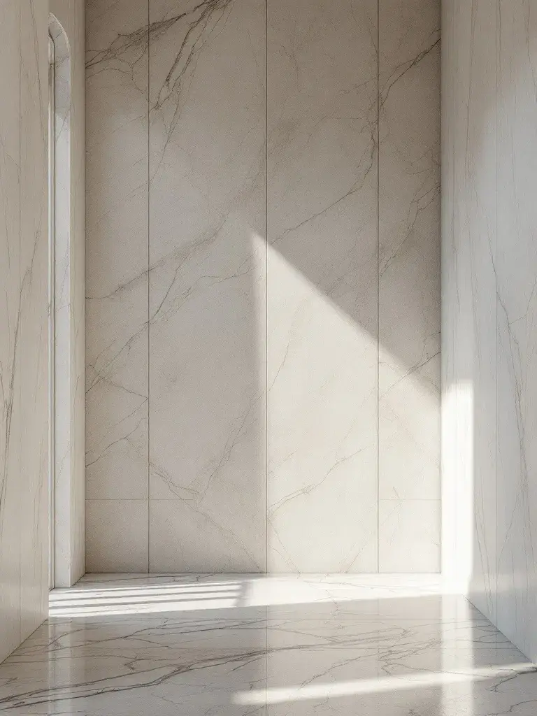 A full natural stone feature wall in a refined interior
