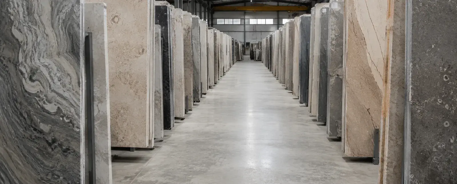 Slabs staged for selection