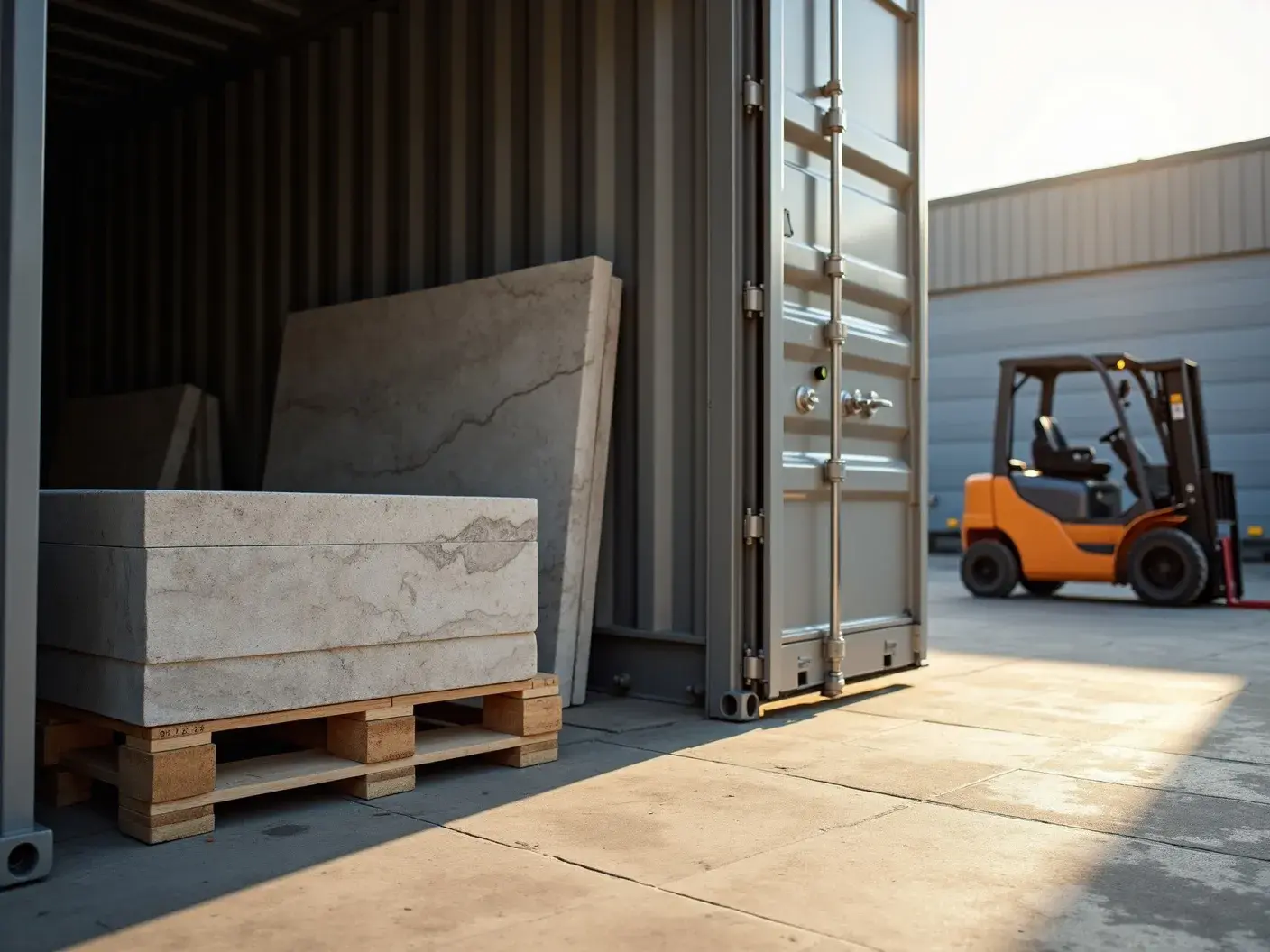 A supplier loading finished product